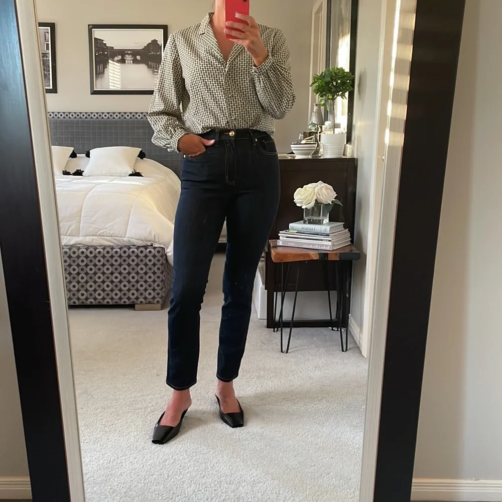 Tory Burch | Dark Denim | Classic Straight Ankle Jeans | NWOT condition - Picture 3 of 13